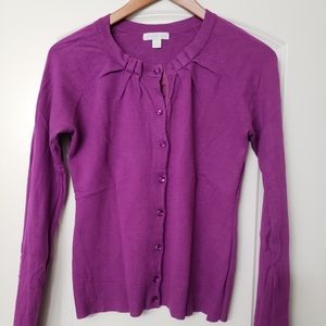 💖 New York and Company Purple Cardigan Women Size Medium or Junior Girls 14- 16